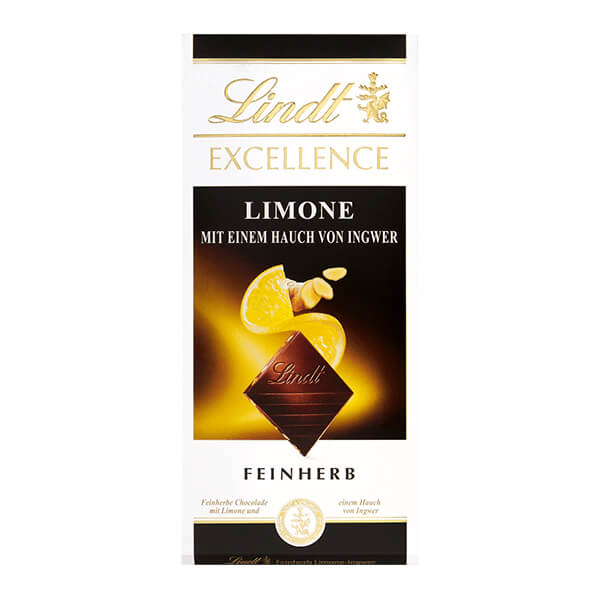 Тъмен шоколад Lindt Excellence с лимон и джинджифил 100 g